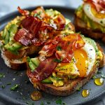 Avocado Bacon and Egg Toasts