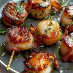 Bacon-Wrapped Maple Glazed Scallops