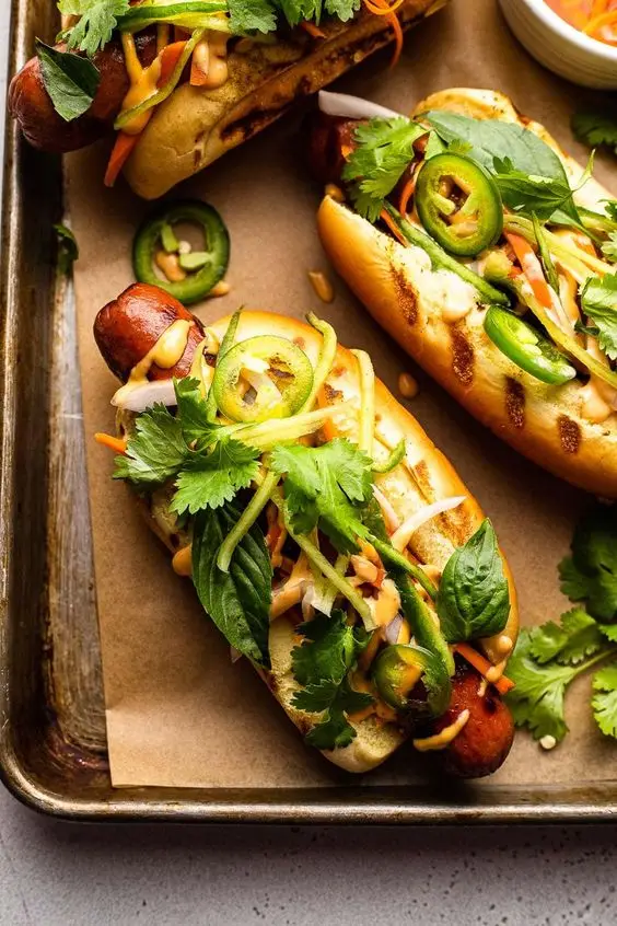 Banh Mi Hot Dogs