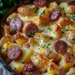 Cheesy Potato & Smoked Sausage Casserole
