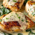 Golden Seared Chicken in Luxurious Florentine Sauce