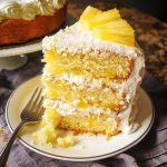 Pineapple Layer Cake with Whipped Cream Frosting