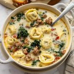 Spicy Italian Sausage and Tortellini Soup