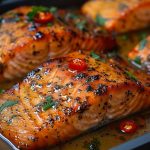 Spicy-Sweet Cajun Honey Butter Glazed Salmon