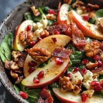 Spinach and Apple Salad with Gorgonzola and Candied Walnuts