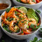 Spring Roll Bowls with Sweet Garlic Lime Sauce