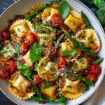 Sun-Kissed Ravioli with Tomato, Asparagus, and Herbs