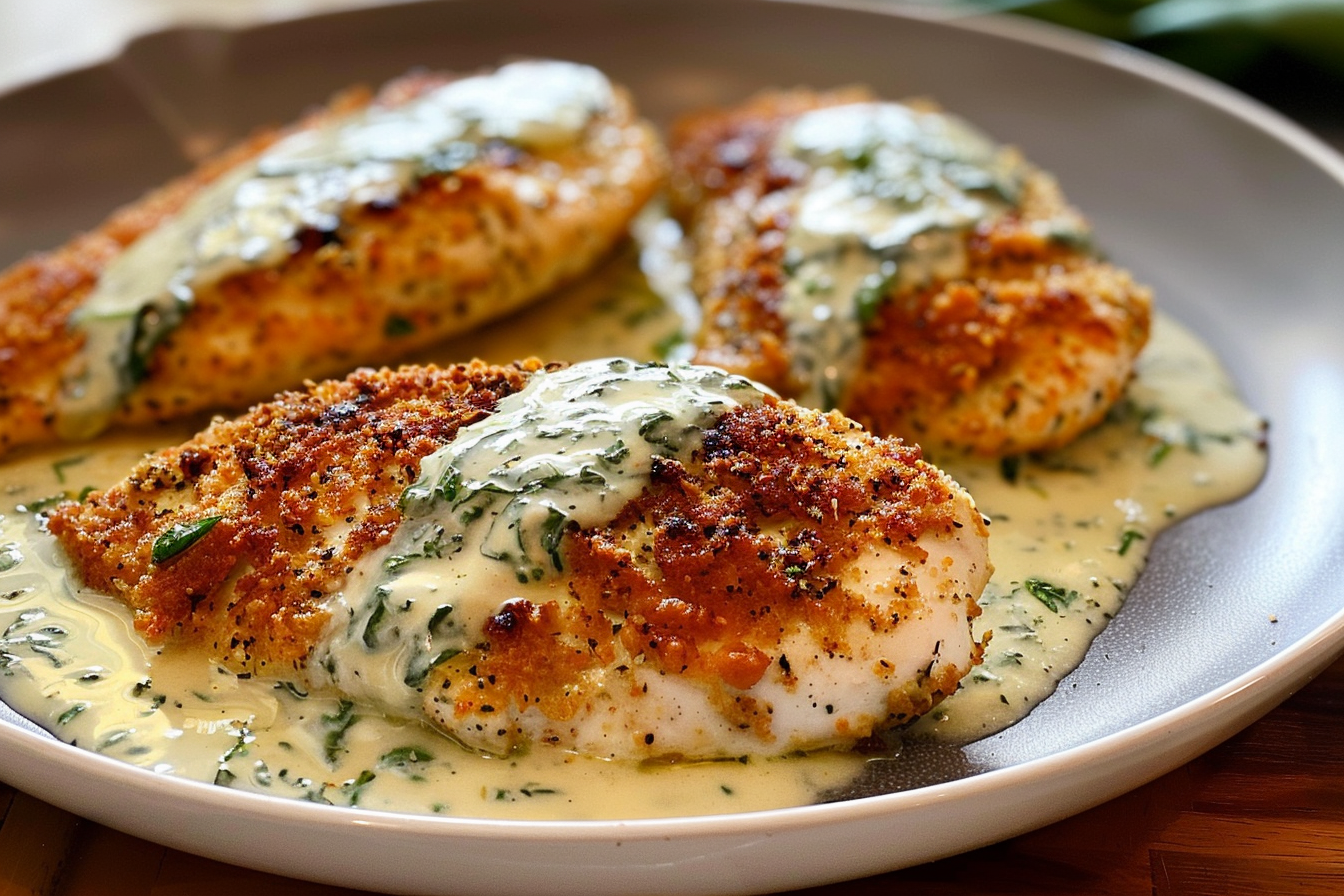 Chicken in Basil Cream Sauce