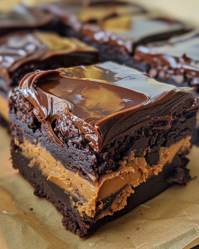Chocolate Peanut Butter Brownie Bars