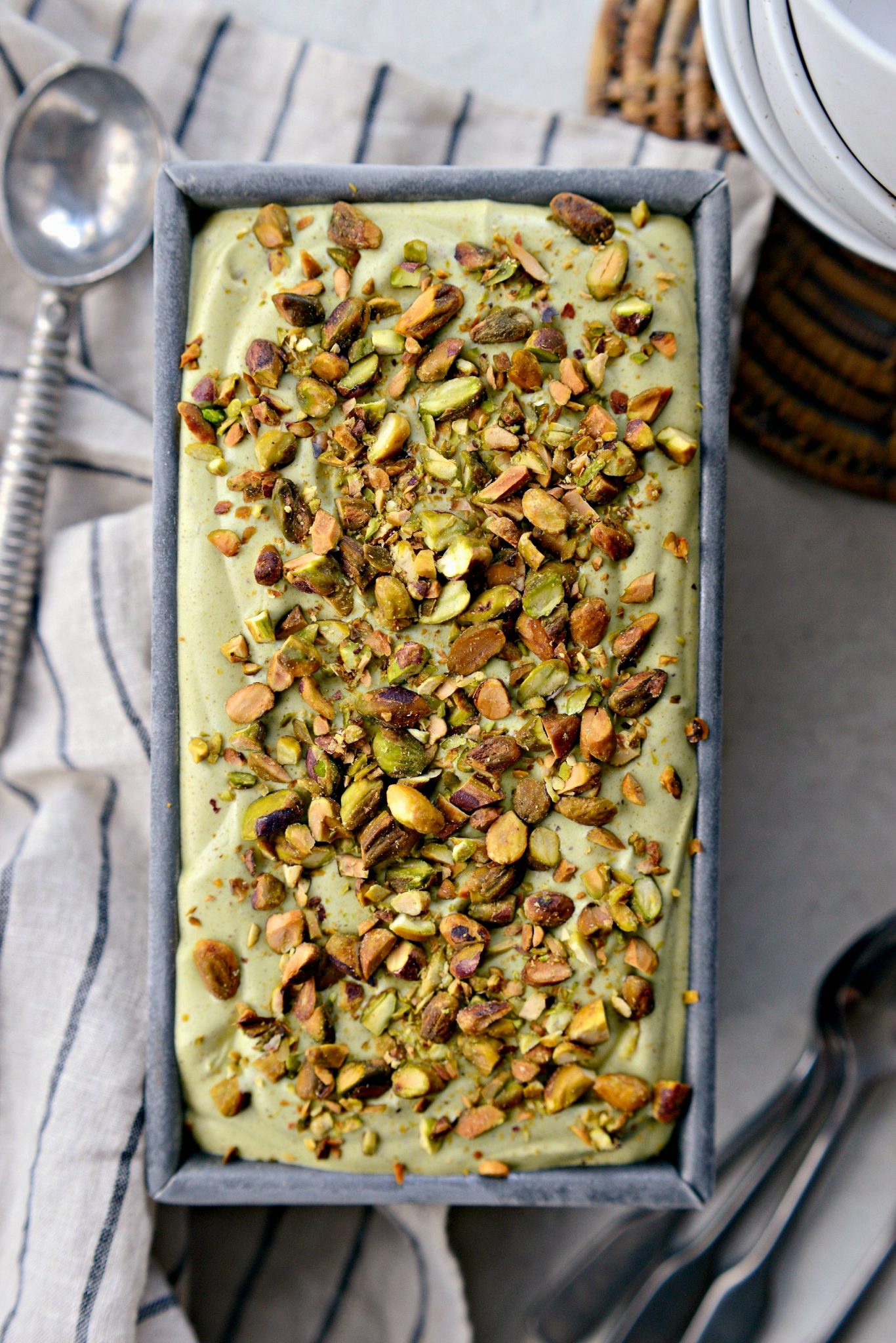 No-Churn Pistachio Ice Cream