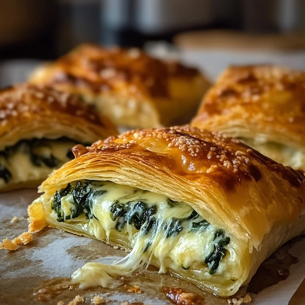 Cheese and Spinach Stuffed Pastry