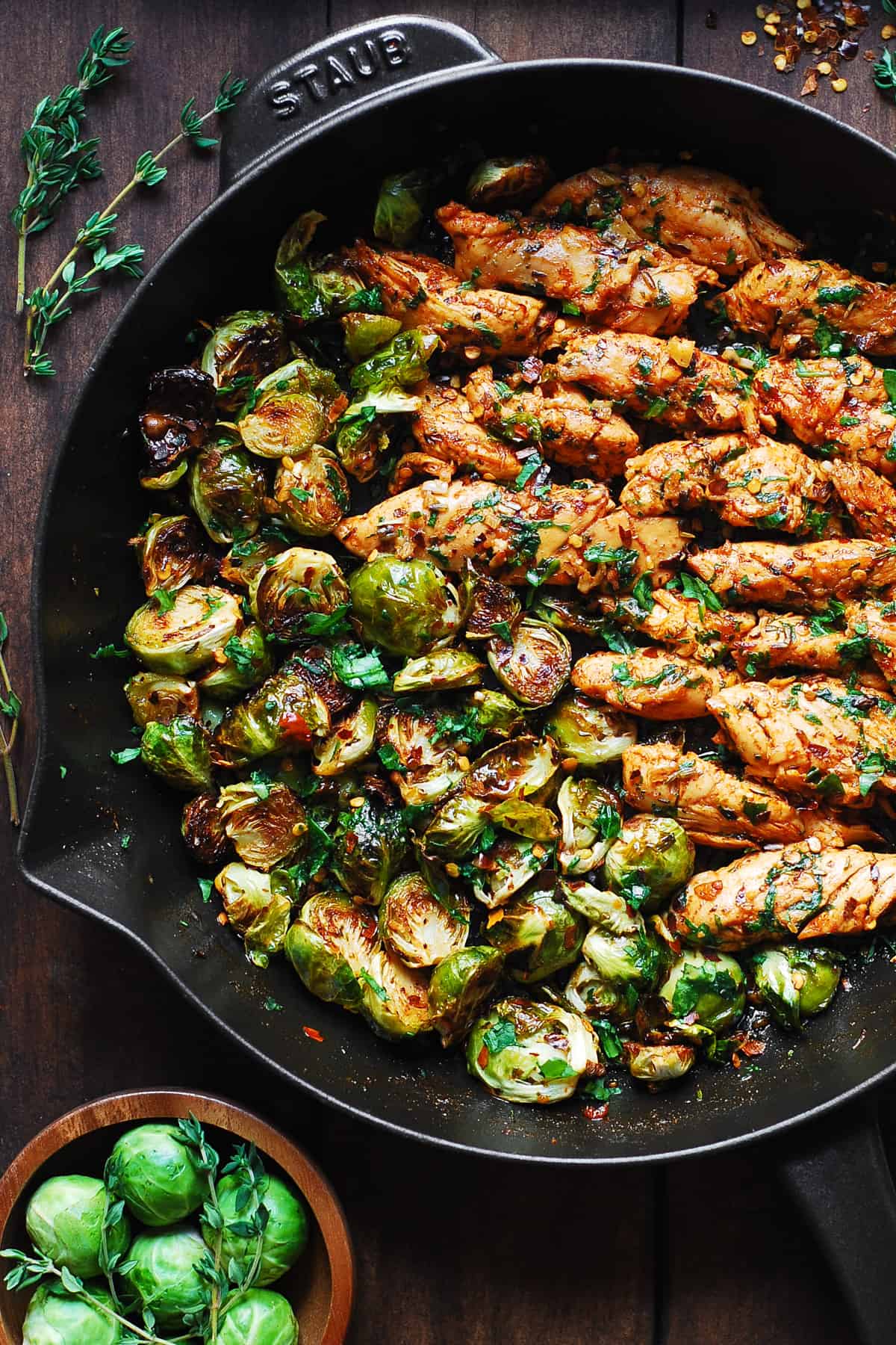 Lemon Garlic Butter Chicken and Brussel Sprouts