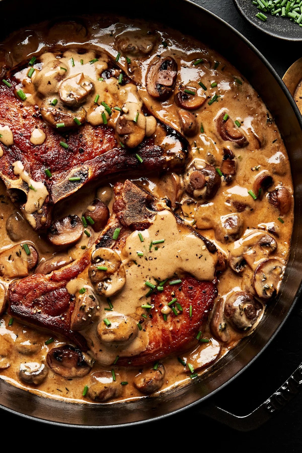 Pork Chops with Mushroom Cream Sauce