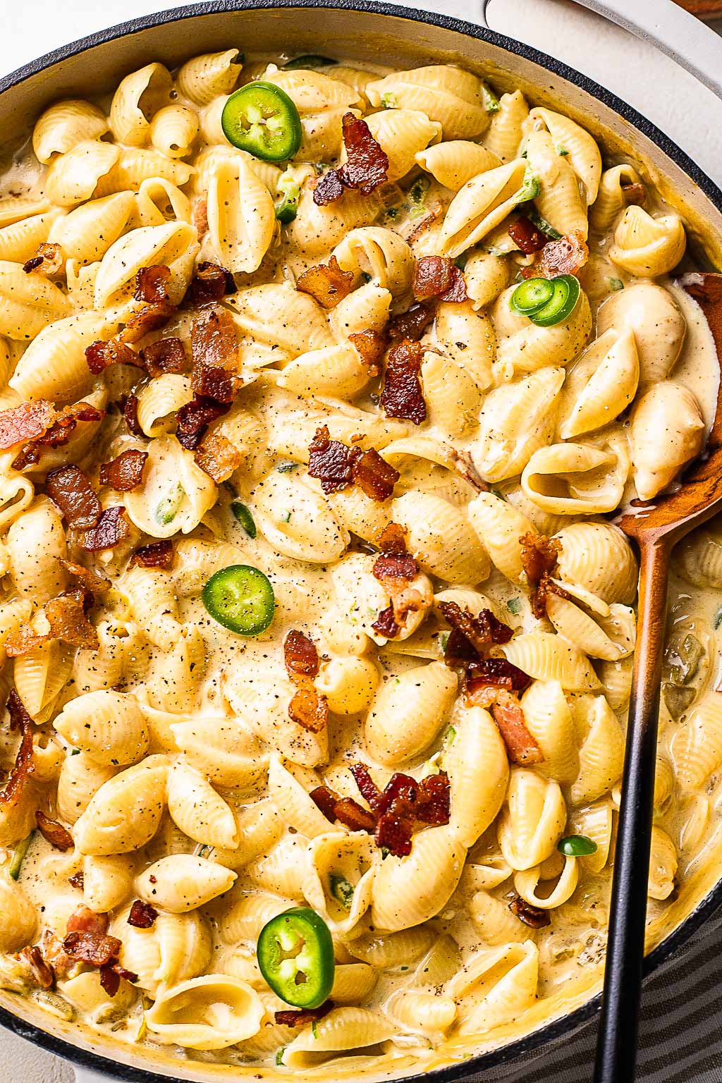 Homemade Bacon Shells and Cheese 