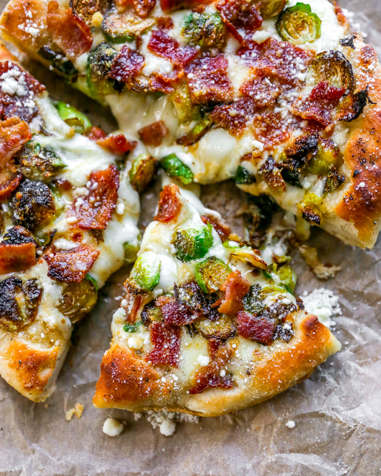 Easy Skillet Pizza with Brussels & Bacon