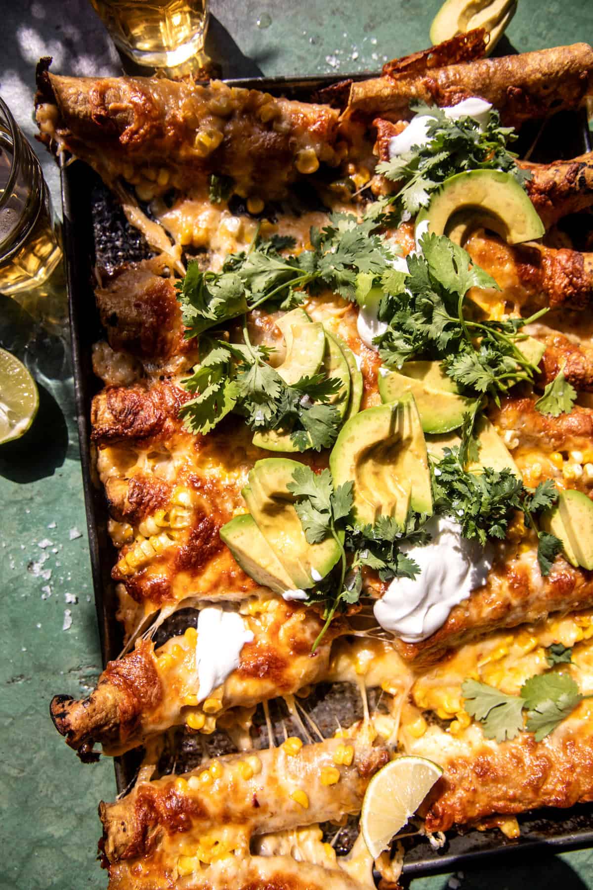 Sheet Pan Green Chile Chicken Taquitos