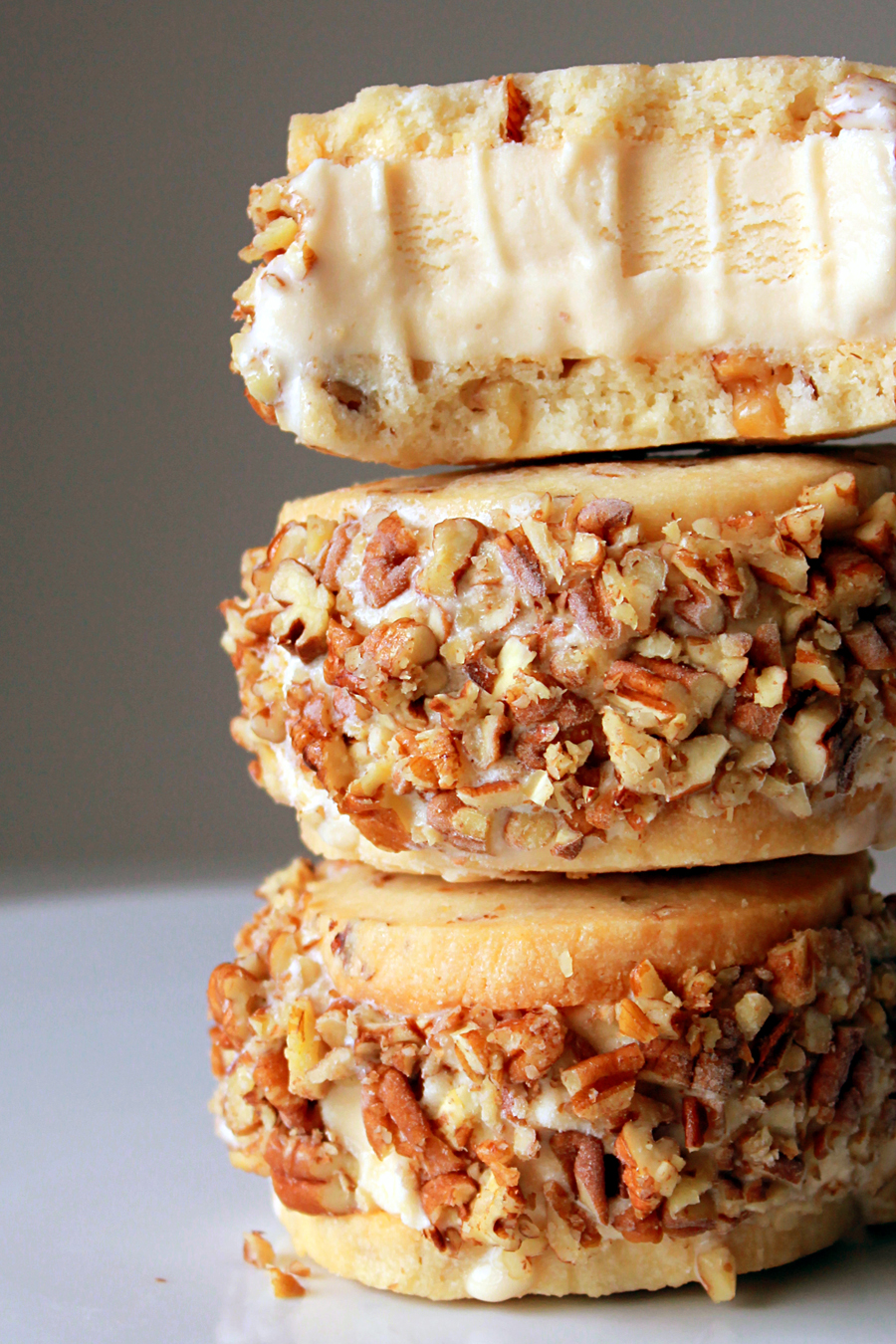 Walnut Shortbread Dulce de Leche Ice Cream Sandwiches