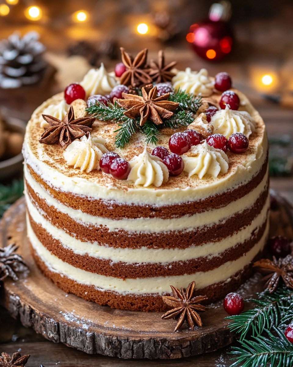 Delicious Spice Cake and Eggnog Buttercream