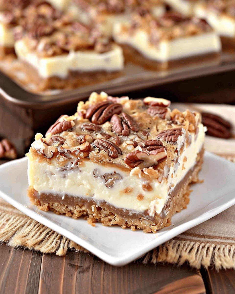 Pecan Pie Cheesecake Bars 