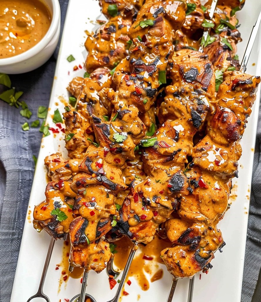Thai Curry Chicken Skewers