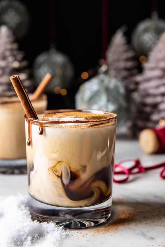Eggnog White Russian Cocktail
