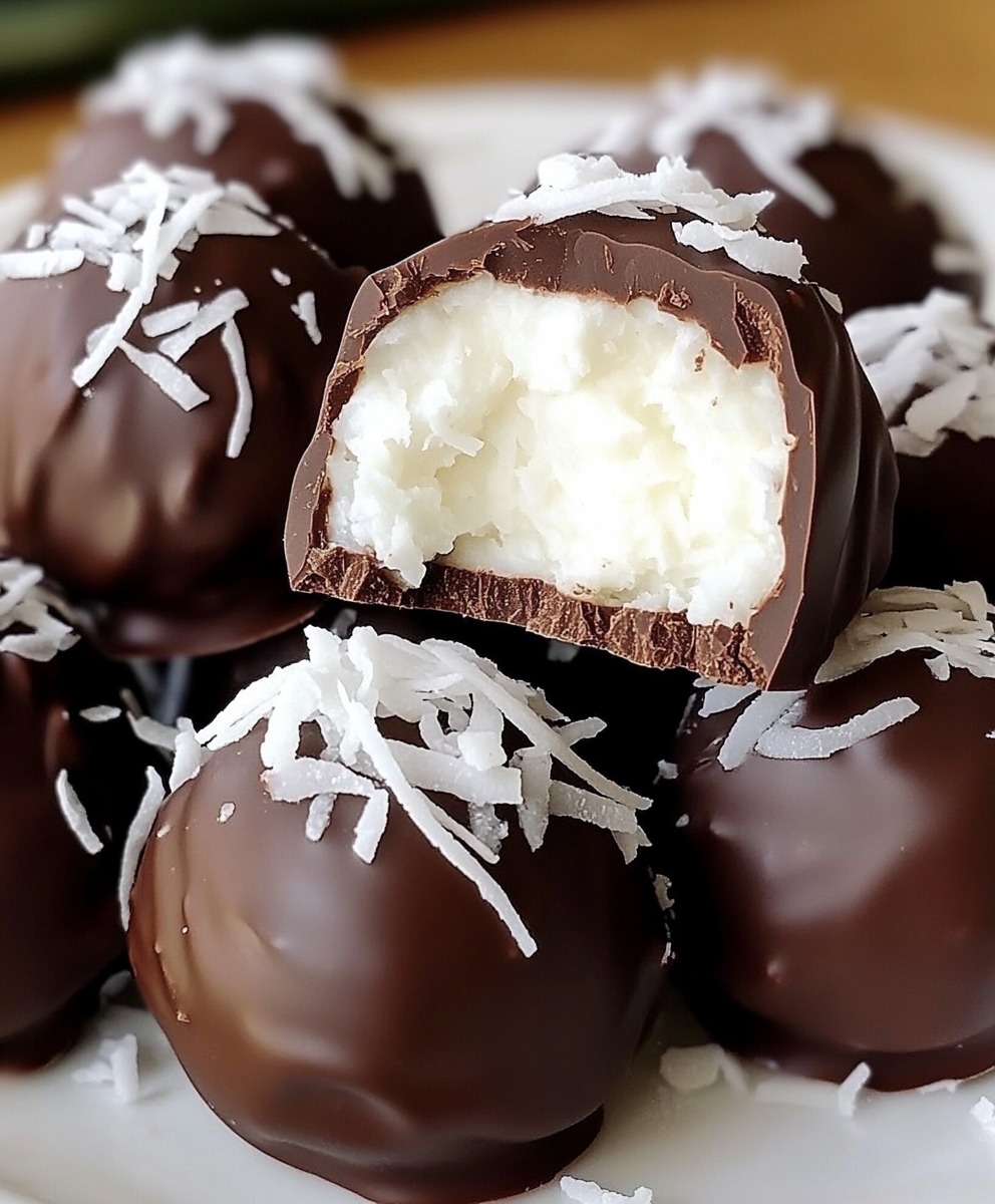 No-Bake Coconut Cream Chocolate Balls