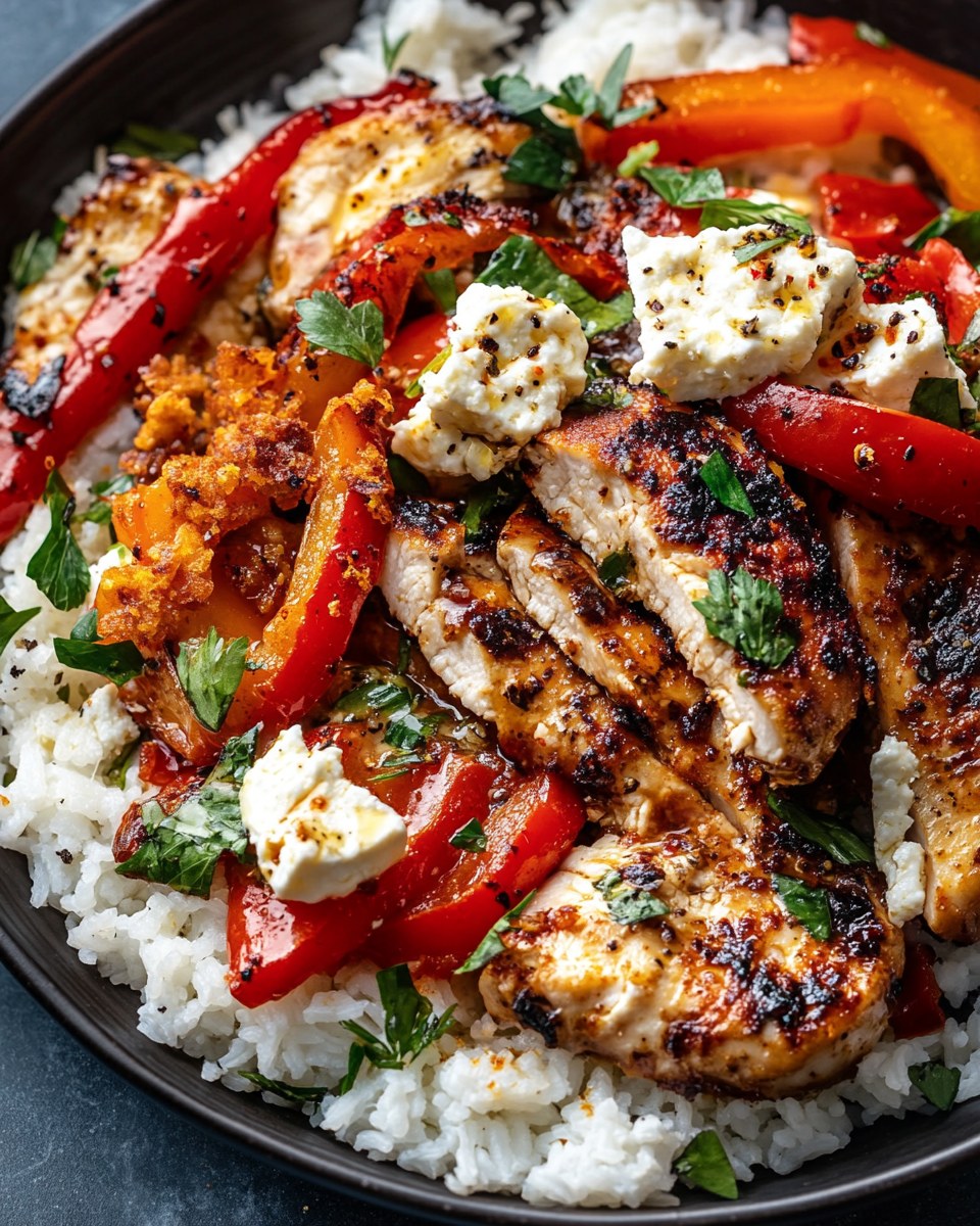 Baked Chicken with Crispy Feta & Vinaigrette