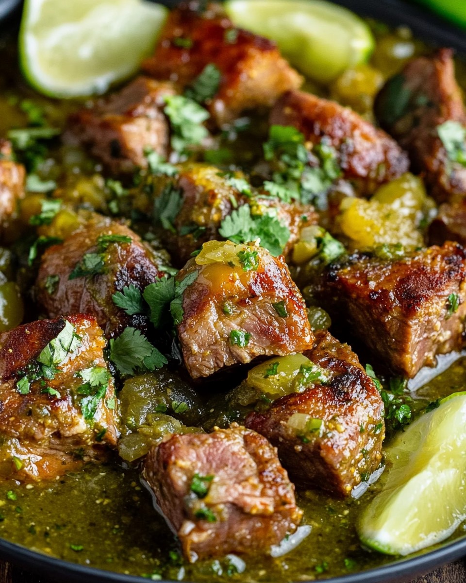 Beef Chile Verde with Roasted Tomatillo Sauce 