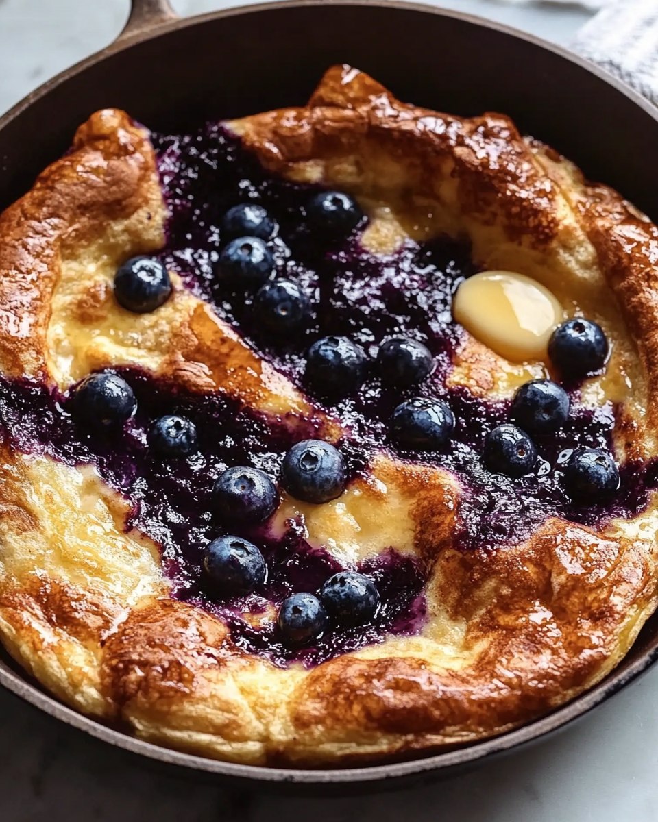 Blueberry Lemon Dutch Baby Pancake