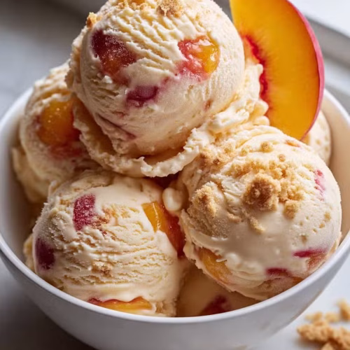 Homemade Peach Ice Cream – No Churn, Easy Recipe