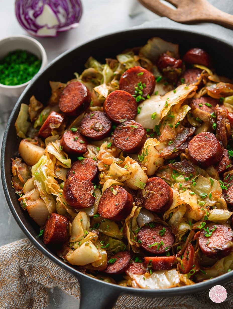 Kielbasa and Cabbage Skillet