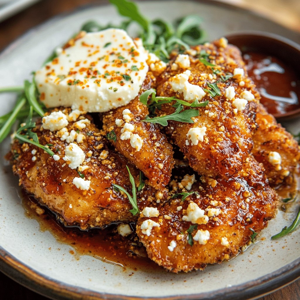 Crispy Hot Honey Feta Chicken