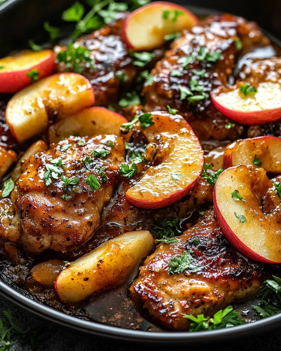 Honey Mustard Apple Chicken with a Savory Twist