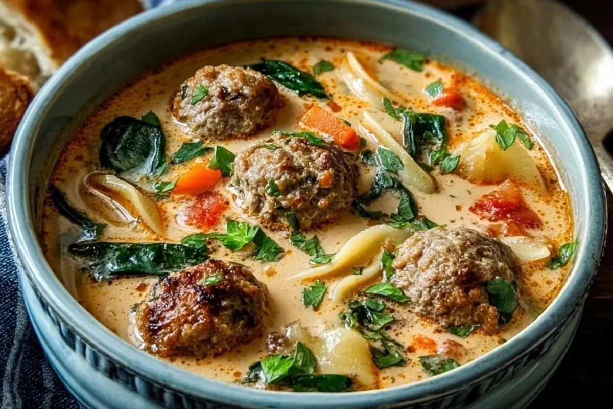 Creamy Italian Meatball Soup