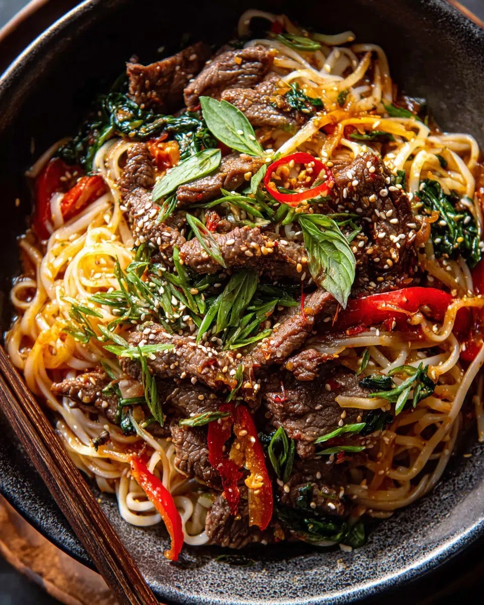 Spicy Thai-Inspired Beef Noodles