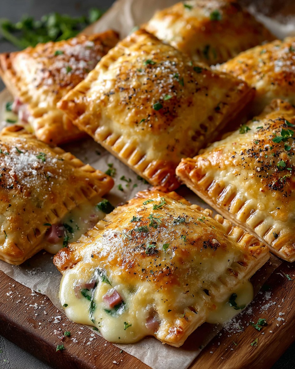 Cheesy Ham and Spinach Hand Pies