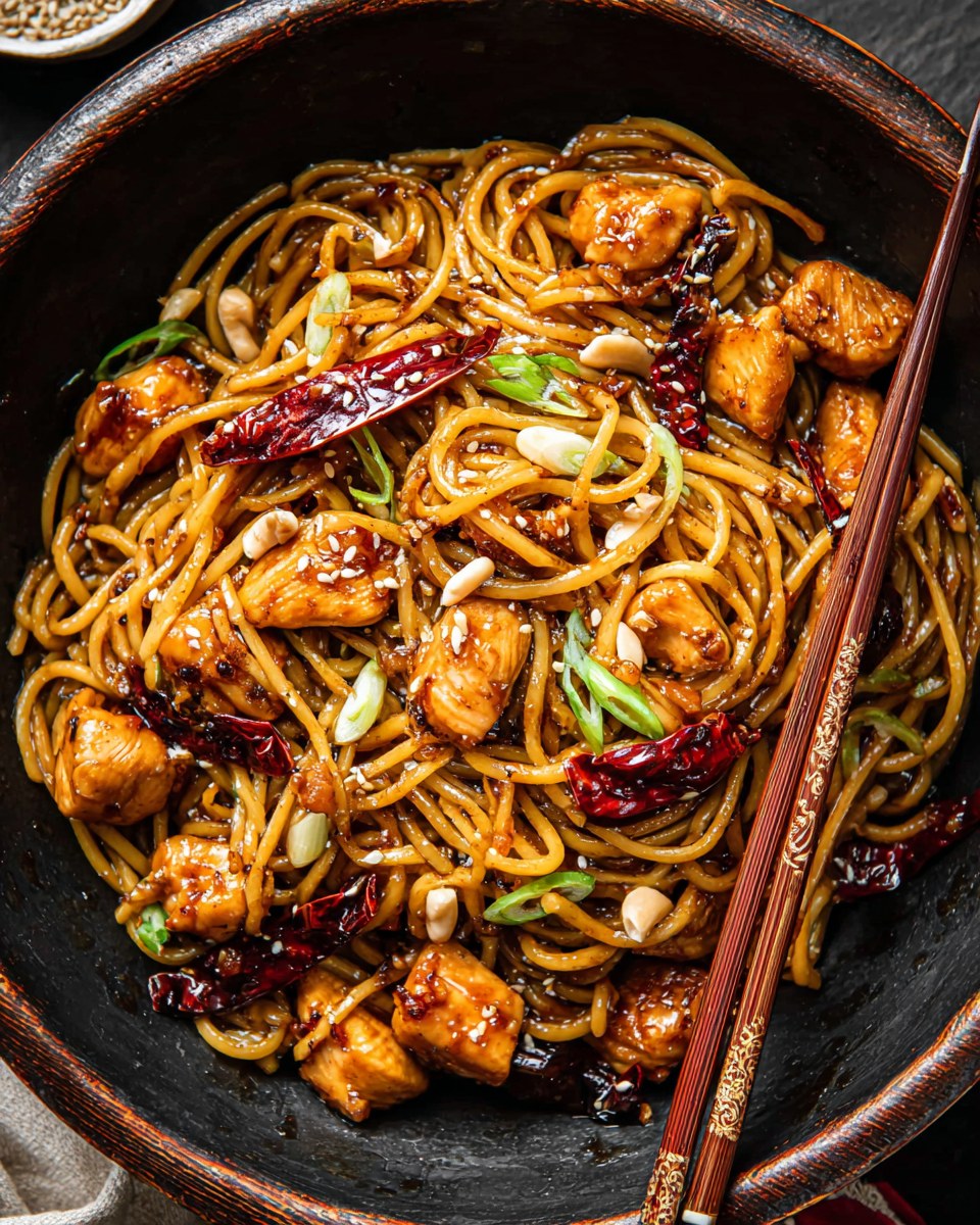 Spicy Kung Pao Chicken Noodles