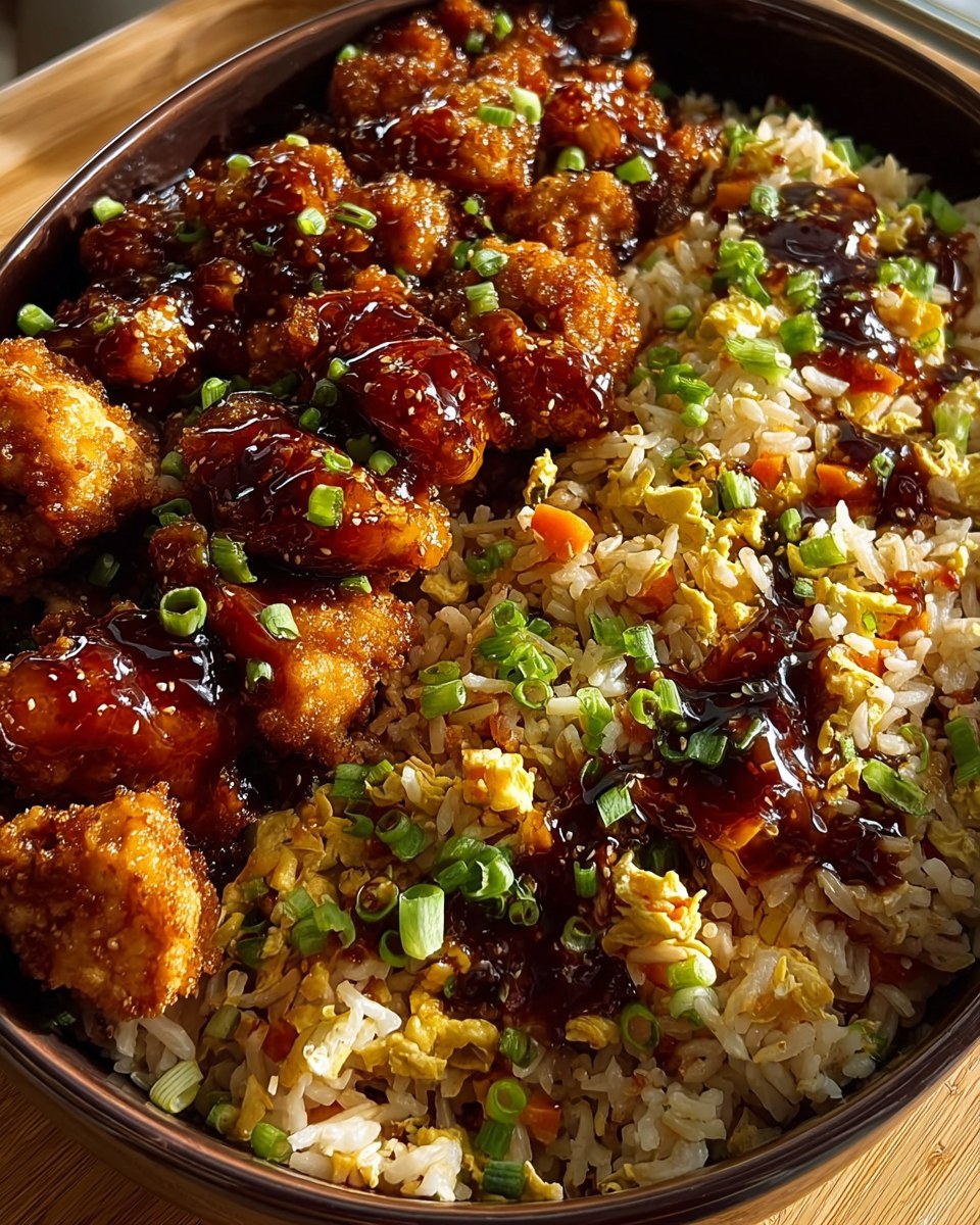 Easy Sticky Glazed Chicken & Fried Rice