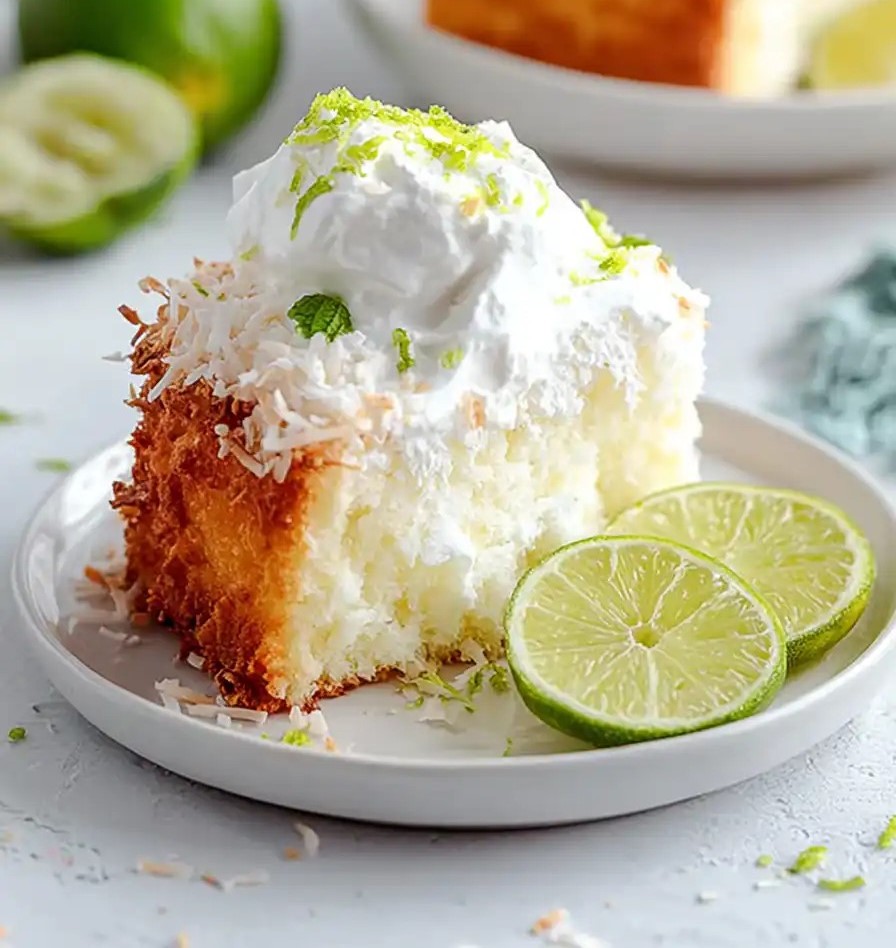 Key Lime Angel Food Cake